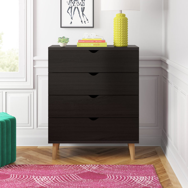 4 Drawer 31.25" W Chest, Cappuccino