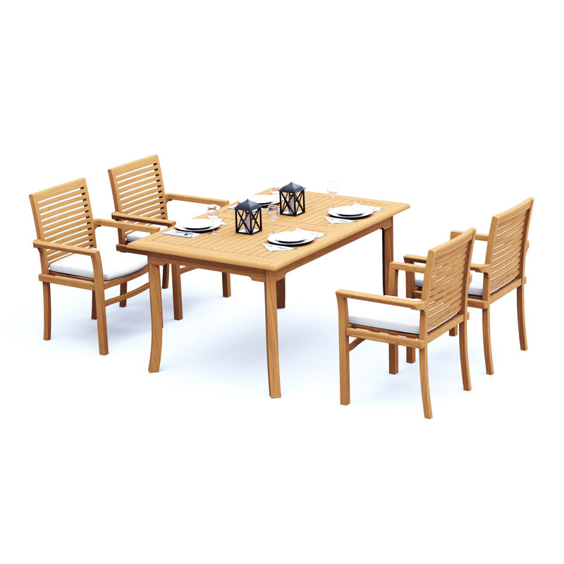 Mas Outdoor - Piece Teak Dining Set, 4