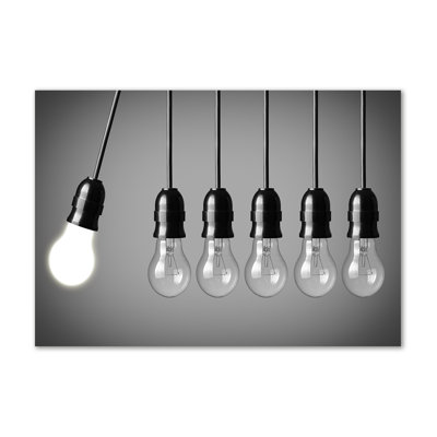 Six Light Bulbs - Wrapped Canvas Print