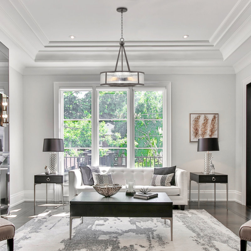 4 - Light Dimmable Drum Chandelier