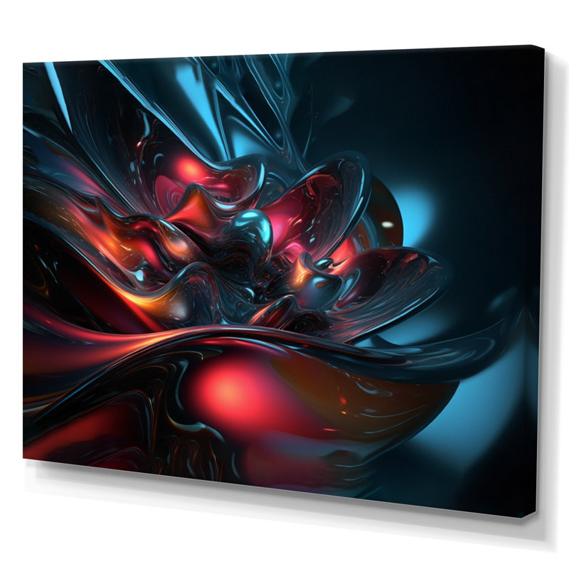 Red and Blue Intricate Infinitude II - Print, 30" H x 40" W x 1.5" D, Wrapped Canvas