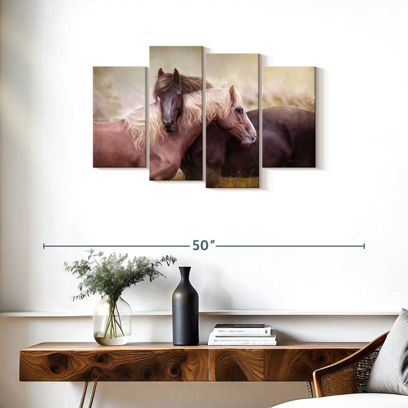 Brampt illustrant un cheval romantique, H 22 po x l 36 po