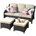 Brown Frame/Beige Cushion