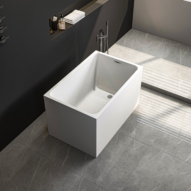 Spacious Acrylic Bathtub Gloss White Finish For Relaxation And Elegant Bathroom Design