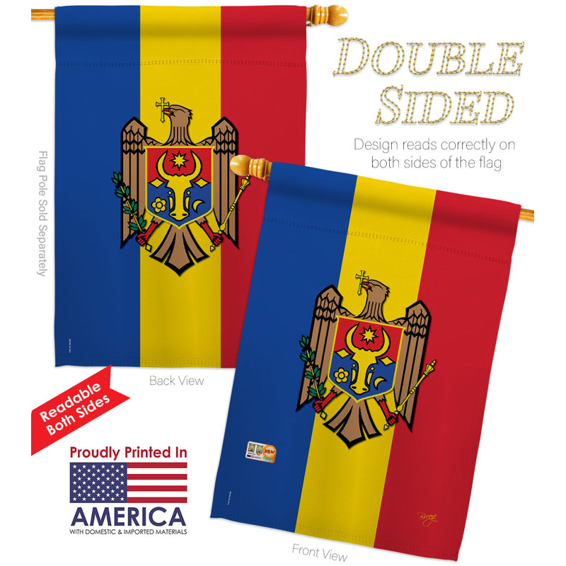 Drapeau décoratif 3 pi 3 po x 2 pi 2 pi Polyester