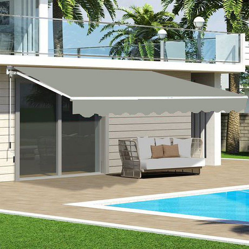 Jeanette 3m W x 2.5m D Retractable Patio Awning, Grey