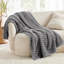 Striped Plush Lightweight Throw Blanket, Ultra Soft & Cozy for Sofa Couch Bed, Machine Washable-125310134-125310132