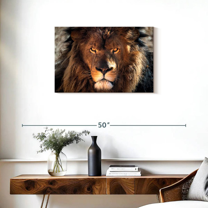 Tête de lion robuste, H 20 po x l 30 po