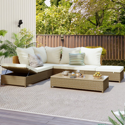 Ensemble de conversation modulaire avec coussins 3 pièces
