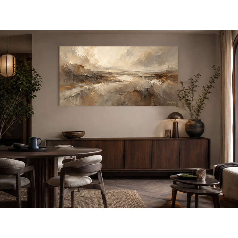 Art mural sur toile panoramique Amber Valley Light, H 27,5 po x l 55 po x P 1,5 po