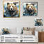Représentation abstraite d'un mouvement d'ours sur toile-930926953-930926952
