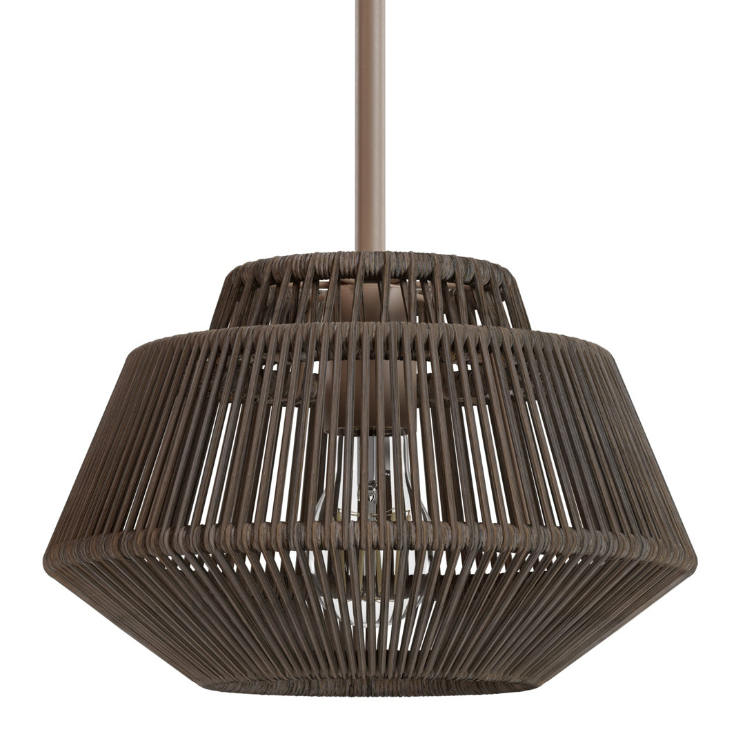 Jasmine Roth 1 - Light Sable Rattan Geometric Pendant Jasmine Roth Collection + Hunter