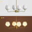 Lustre moderne en laiton poli 4 lumières l 30 "avec vase en verre givré pour salle à manger ou îlot de cuisine-766936931