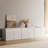 94.47in 6-door Combination Tv Cabinet, Ivory Color