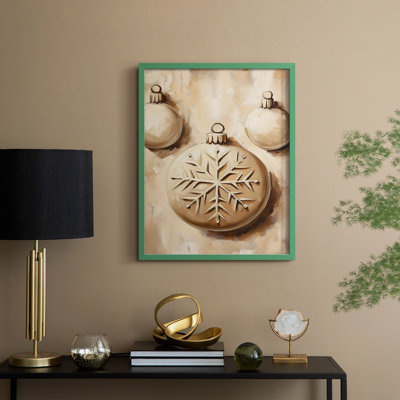 Art des Fêtes de Noël - Série 2 - CDXV, reproduction encadrée - bois massif