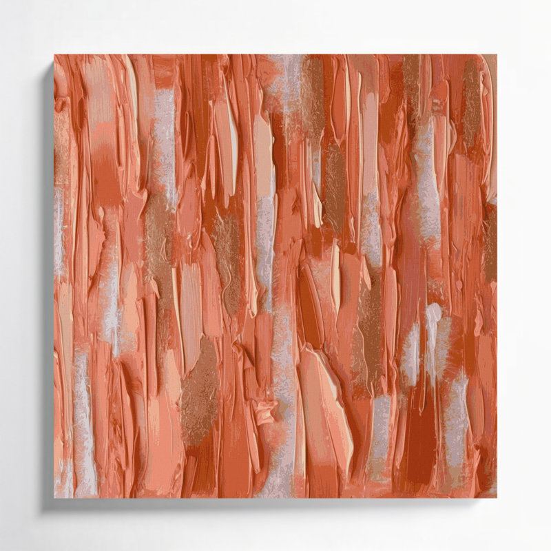 «Lyrical Abstraction 77», art mural sur toile brune, H 12 po x l 12 po