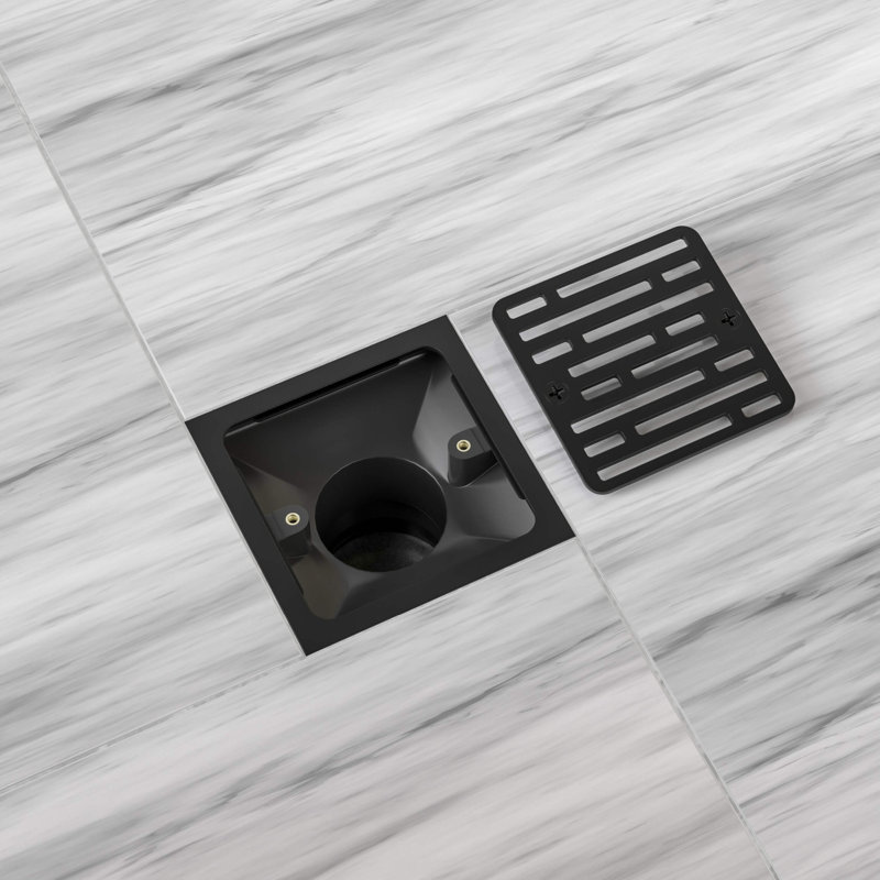 Carreau encastré l 4,56 po, Noir mat