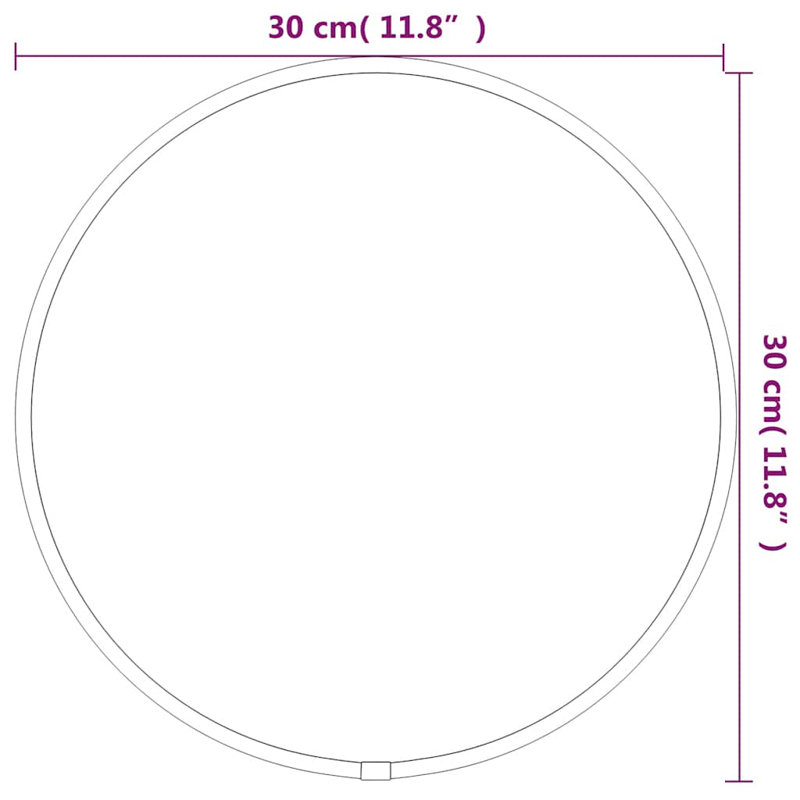 Jenkintown Round Mirror, 30cm x 30cm, Gold