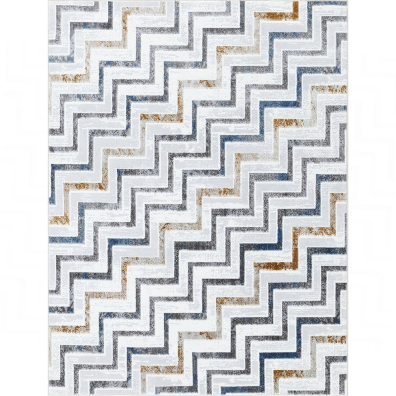 Tapis multicolore, Rectangle 7 pi 10 po x 9 pi 10 po