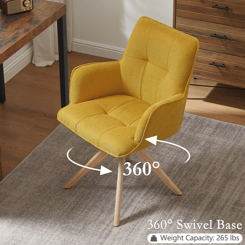 Task Chair, Yellow Fabric