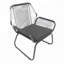 Fauteuil club d'extérieur en rotin PE