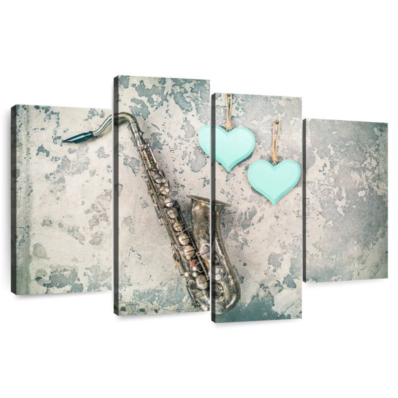 Abarca Valentine Saxophone, H 27 po x l 43 po