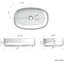 Lavabo de salle de bain vasque ovale en résine transparente 23 po x 15 po Pensen-112529966