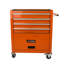 Chariot à outils roulant orange à 4 tiroirs avec roues verrouillables - Armoire à outils mobile en acier robuste pour l'organisation du garage