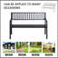 Banc de jardin extérieur, banc de patio