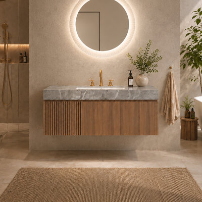 Ensemble de meuble-lavabo flottant moderne avec lavabo 48 po Alba