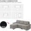 Canapé modulaire modulaire en velours 4 pièces-822568080