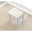 Table de coiffeuse bleue et tabouret magnétique avec 3 tiroirs de rangement-1546473011