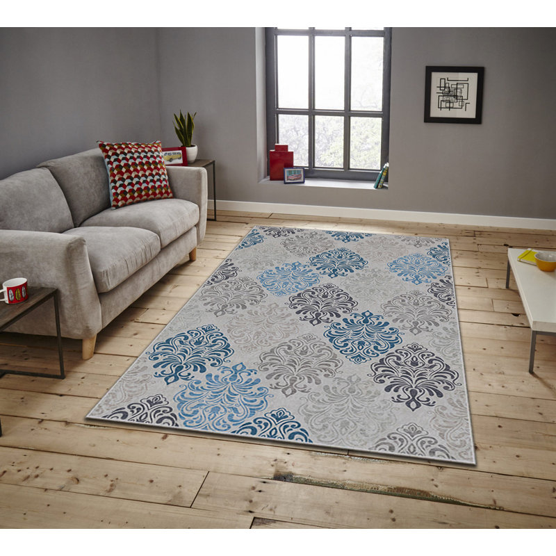 Luxurious Non-Slip Area Rug, 4.0 x 5.9 Feet, 100% Polyester, 740g/m² | Velvet Fabric with Digital Print | Easy-Clean Laminated Sponge Underside, Machine Washable | Perfect for Living Room, Bedroom & Home Decor