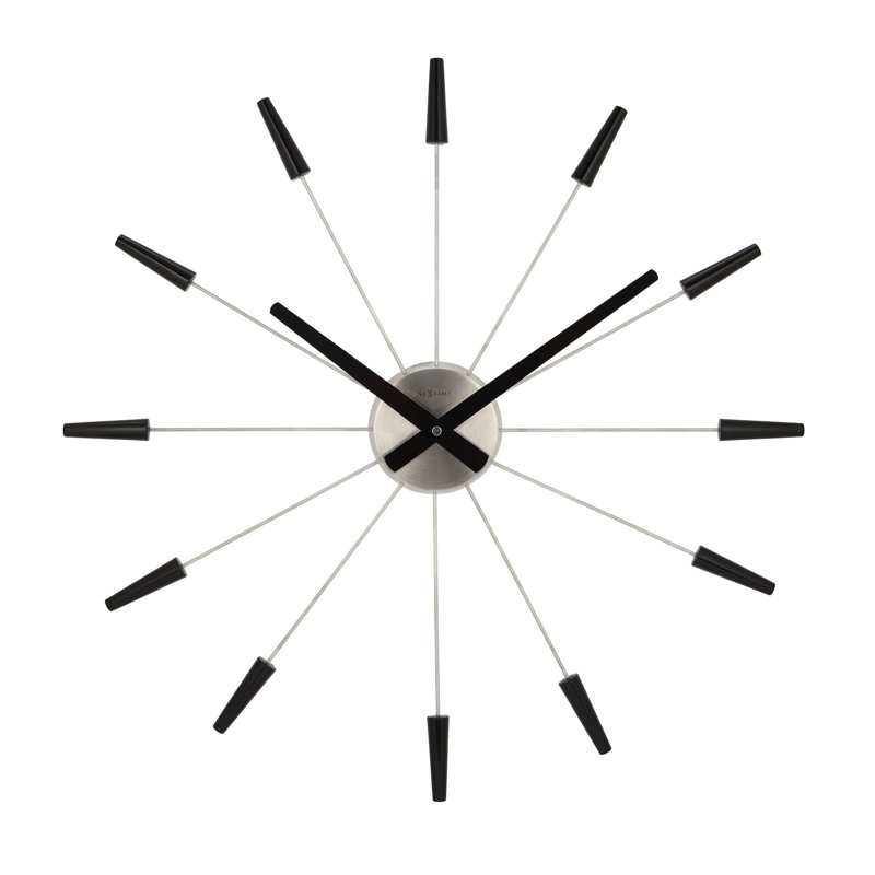 Metal Wall Clock, Black