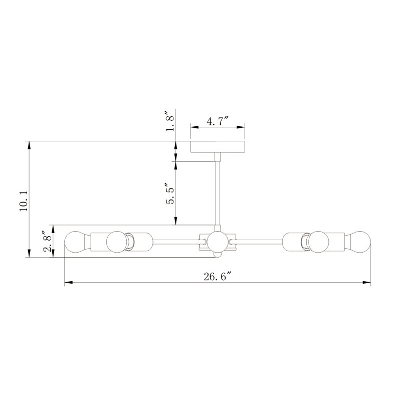 Tilton Semi Flush Mount
