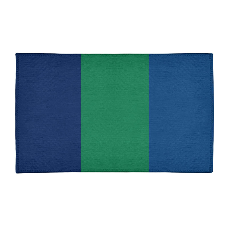 Tapis bleu à rayures de hockey national, Rectangle 3 pi x 5 pi