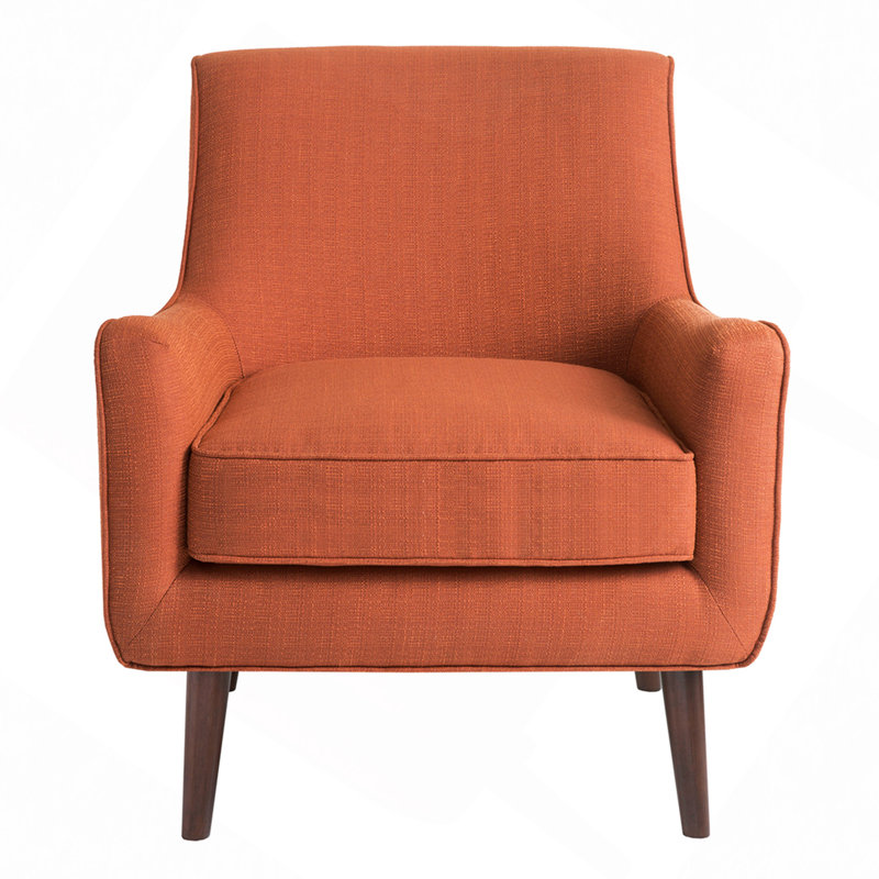 Chaise d'appoint Mid-Century, Orange brûlé