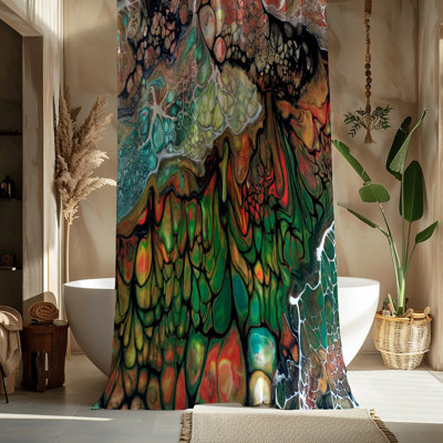 Grounder Abstract Shower Curtain