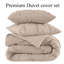 Pintuck Microfiber Duvet Cover Set with Pillowcases – Pleated Textured Bedding, Soft Luxury Quilt Cover, Breathable All-Season Comforter Cover, Modern Hotel Style Bed Set-123796615-123796613