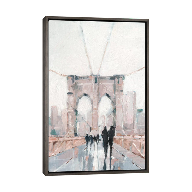 Reproduction d’art, "early morning flâner I" par Ethan Harper, Toile avec cadre gris foncé, H 26 po x l 18 po x 1,5 po