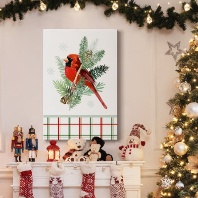 Winter Visitor Collection B - Wrapped Canvas Painting