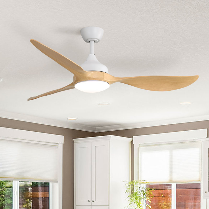 Ventilateur de plafond à DEL moderne 56 pouces à 3 pales avec télécommande