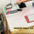  Computer Desk, 32 Inch Home Office Writing Desk With Metal Frame, For Home Office, Gold-1435338088-1435338087