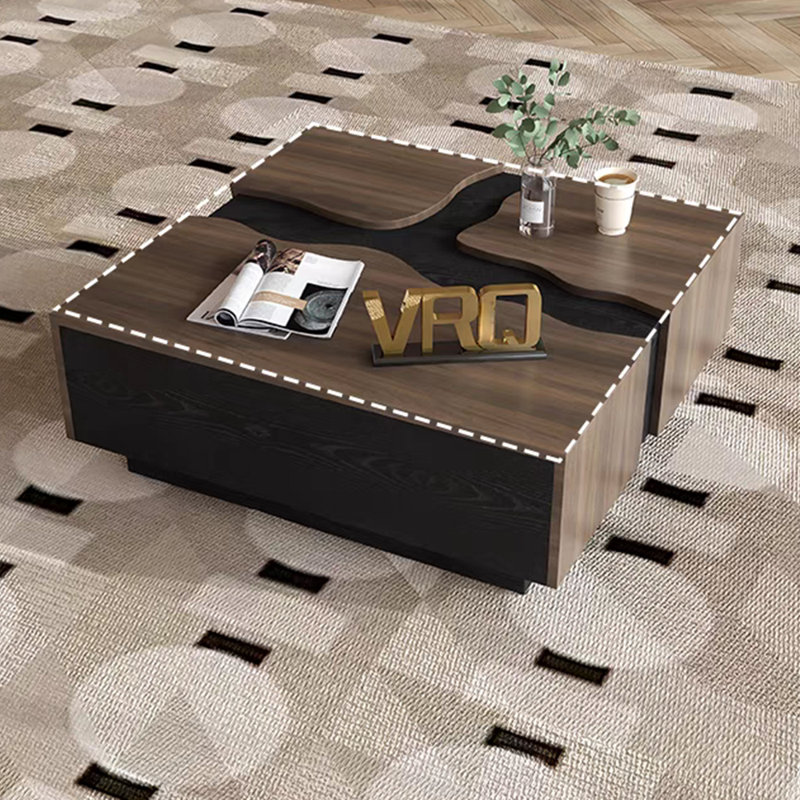 Creative simple storage square coffee table, 11.81" H x 31.49" L x 31.49" W