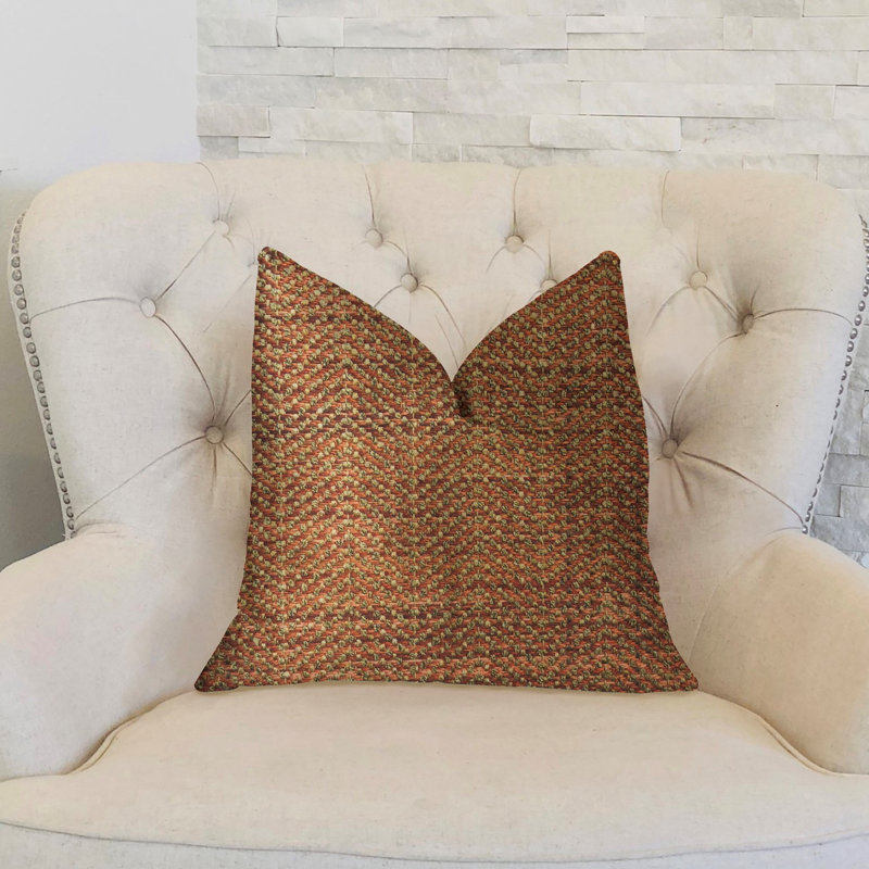 Everest Chevron Throw Pillow, 26" x 26", Orange