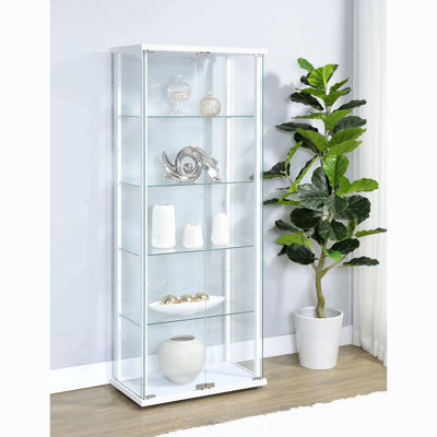 4-Shelf Curio Cabinet Display Cabinet