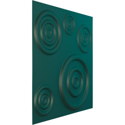 19 5/8"W x 19 5/8"H Reece EnduraWall Decorative 3D Wall Panel, UltraCover Satin Lagoon (Covers 2.67 Sq. Ft.)