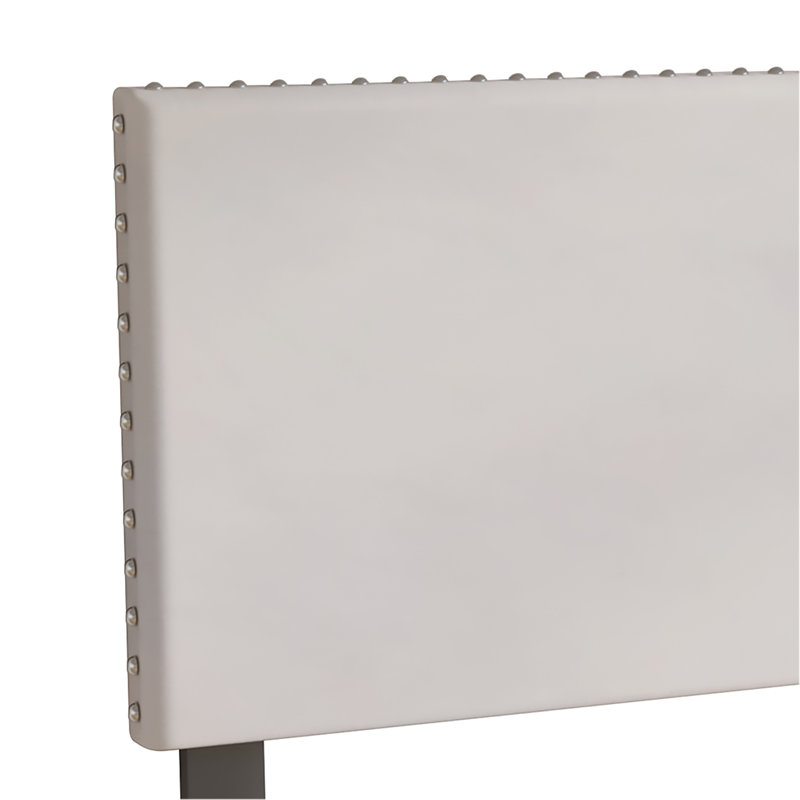 Tête de lit tapissier Haawa, Velours beige, Simple