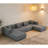 Comfort-driven Grey Flannelette Sectionals, Modular Couch For Home