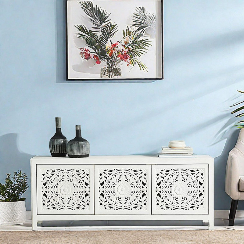 Armoire d'appoint simple en bois massif de style nordique
